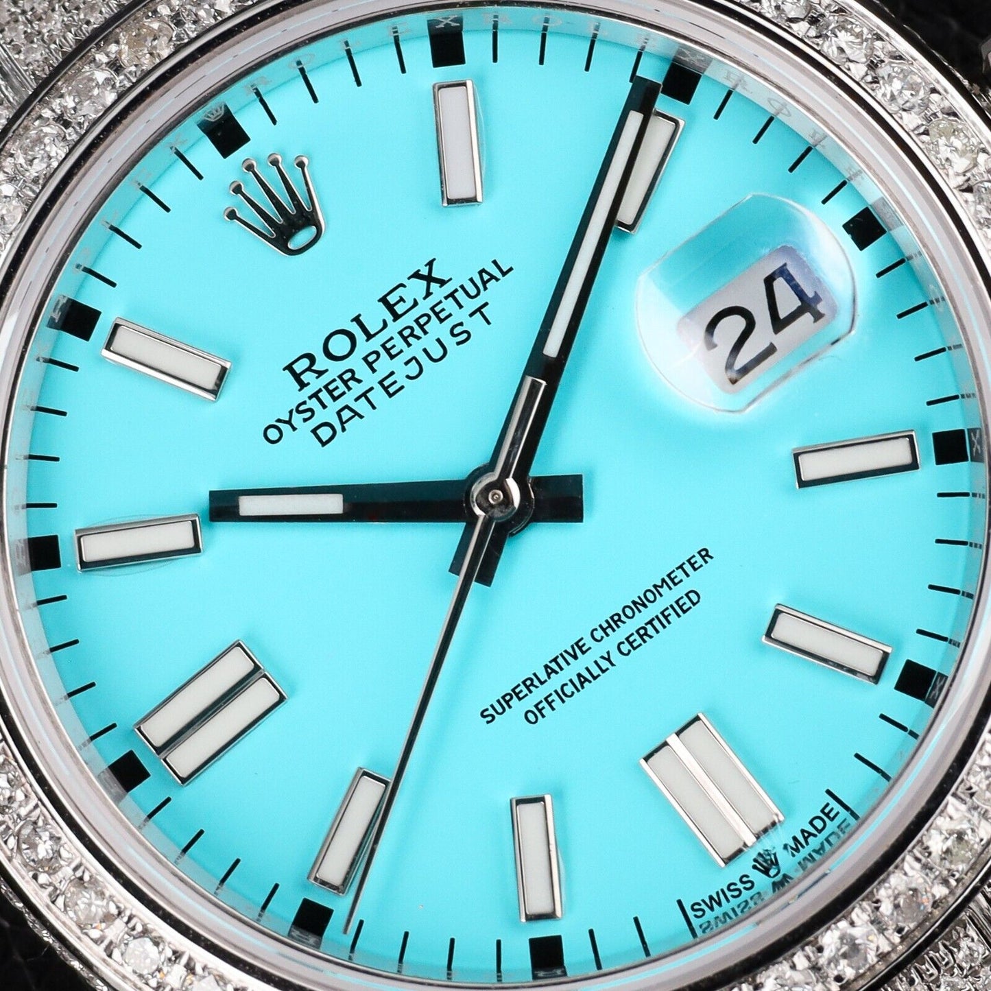 Rolex Datejust Tiffany Blue Dial Bussdown -126300