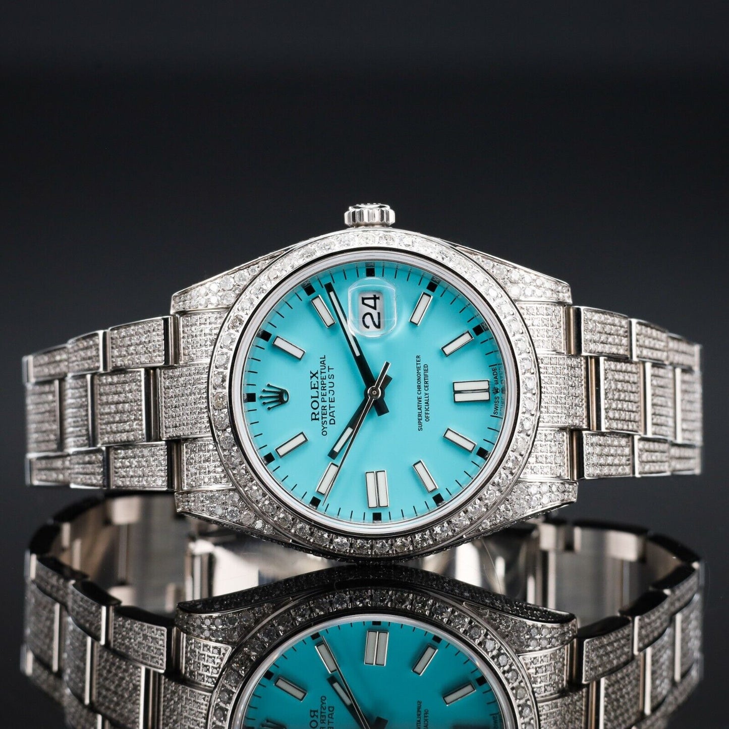 Rolex Datejust Tiffany Blue Dial Bussdown -126300