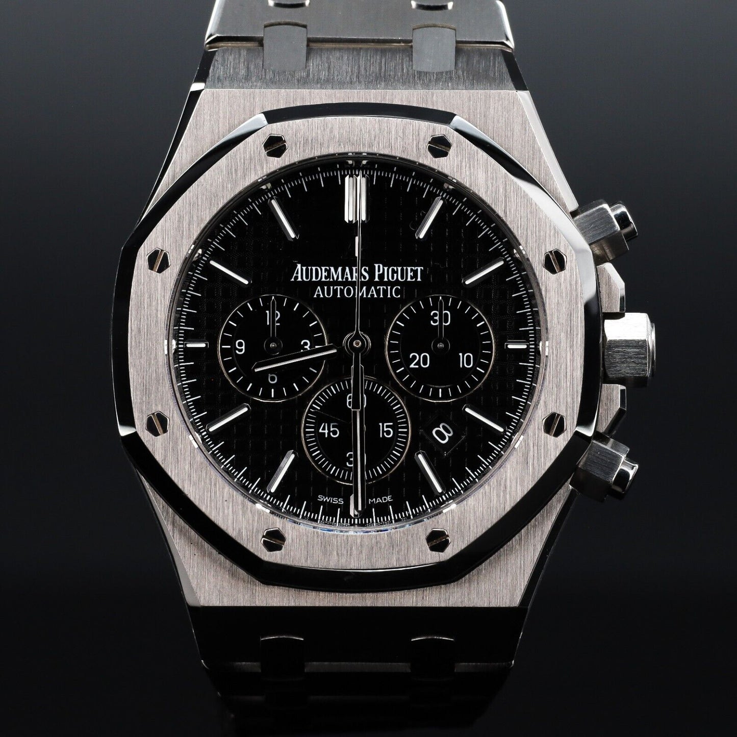 Audemars Piguet Royal Oak 41mm Men's Watch Black Dial - 26320ST.OO.1220ST.01