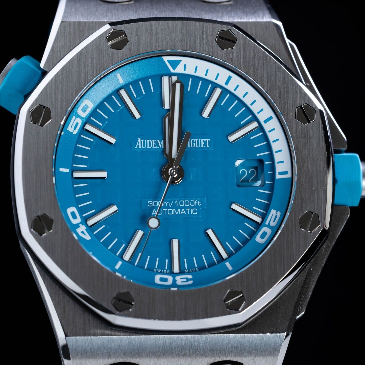 Audemars Piguet Royal Oak Blue Men's Watch - 15710ST.OO.A032CA.01