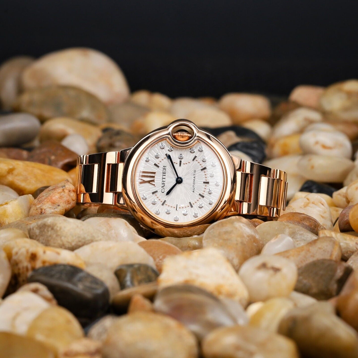 Cartier Ballon 33 Rose Gold / Diamond-Set / WGBB0054