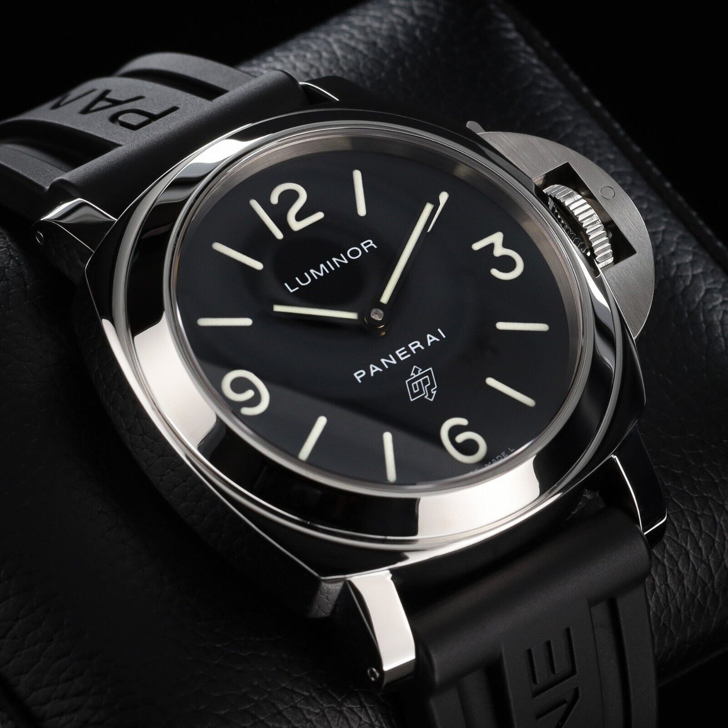 Panerai Luminor Men's Black Watch with Rubber Strap - PAM00000