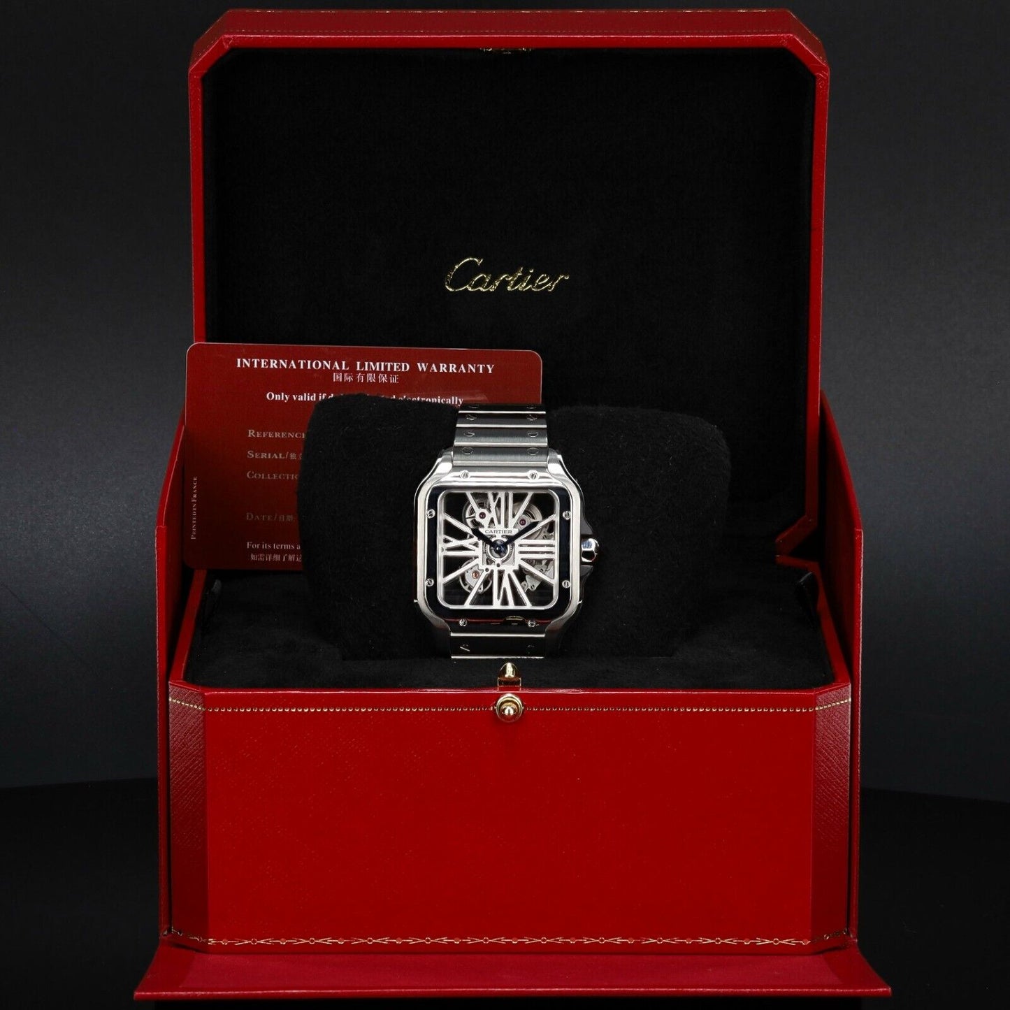 Cartier Santos Skeletonized Dial Mens watch-WHSA0007