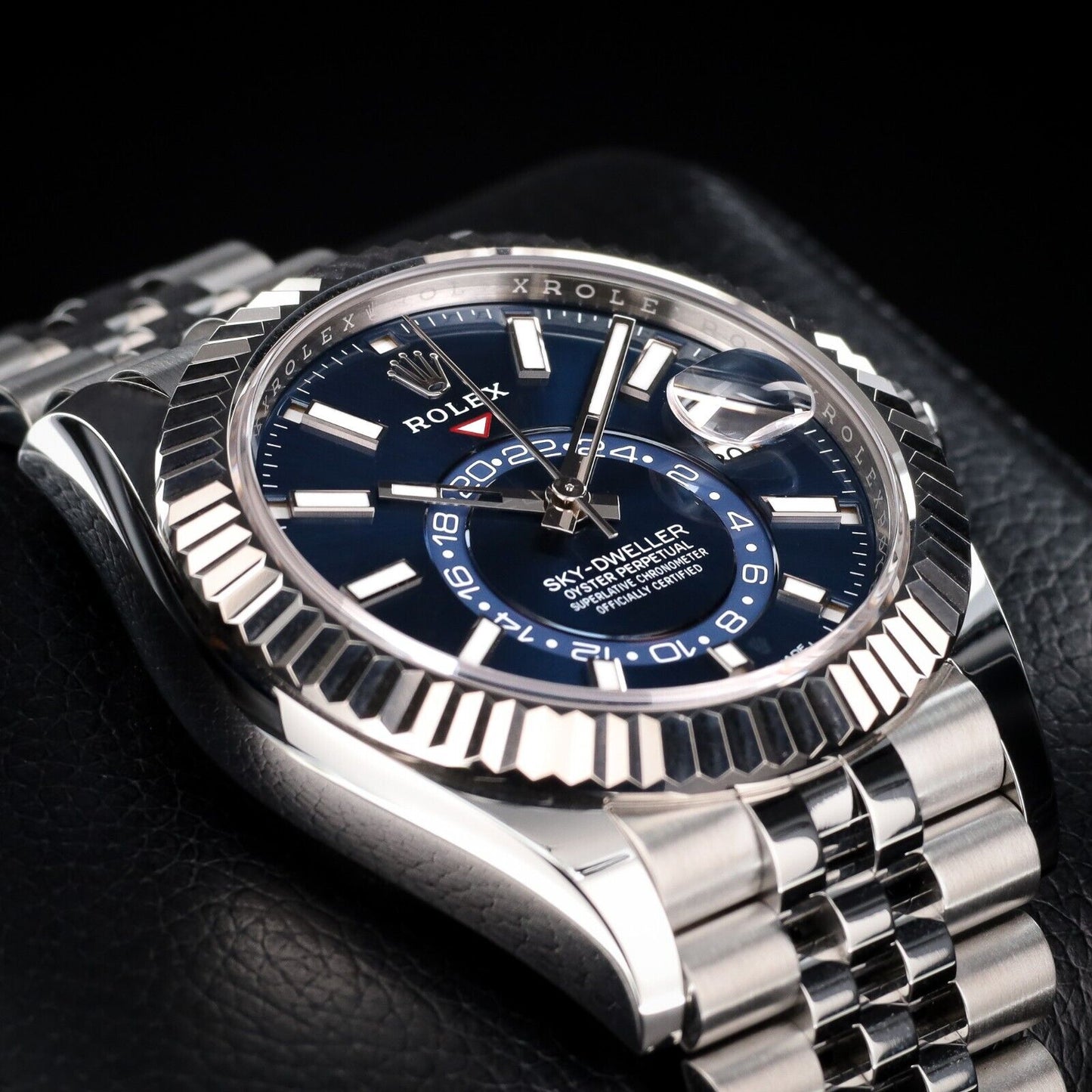 Rolex Sky-Dweller Silver Jubilee Bracelet with Blue Dial-336934