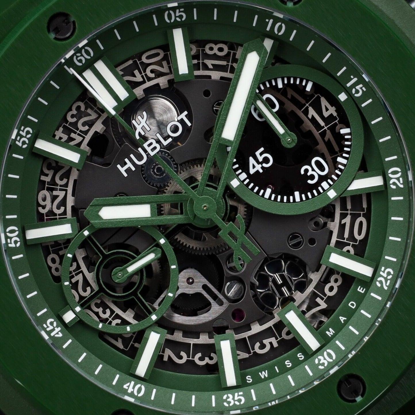 Hublot Big Bang 42 mm  Green Unico Integrated Ceramic Watch-451.GX.5220.GX