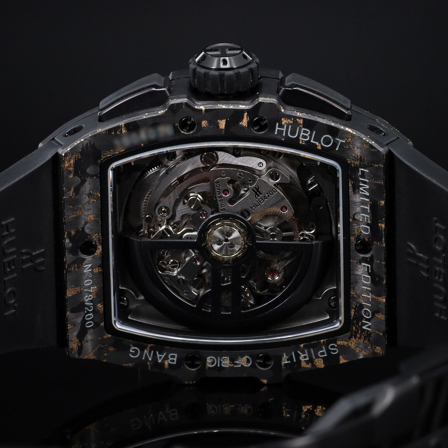 Hublot Spirit of Big Bang "Carbon Gold Tiger" Black Gold Skeleton -642.QX.0113.R