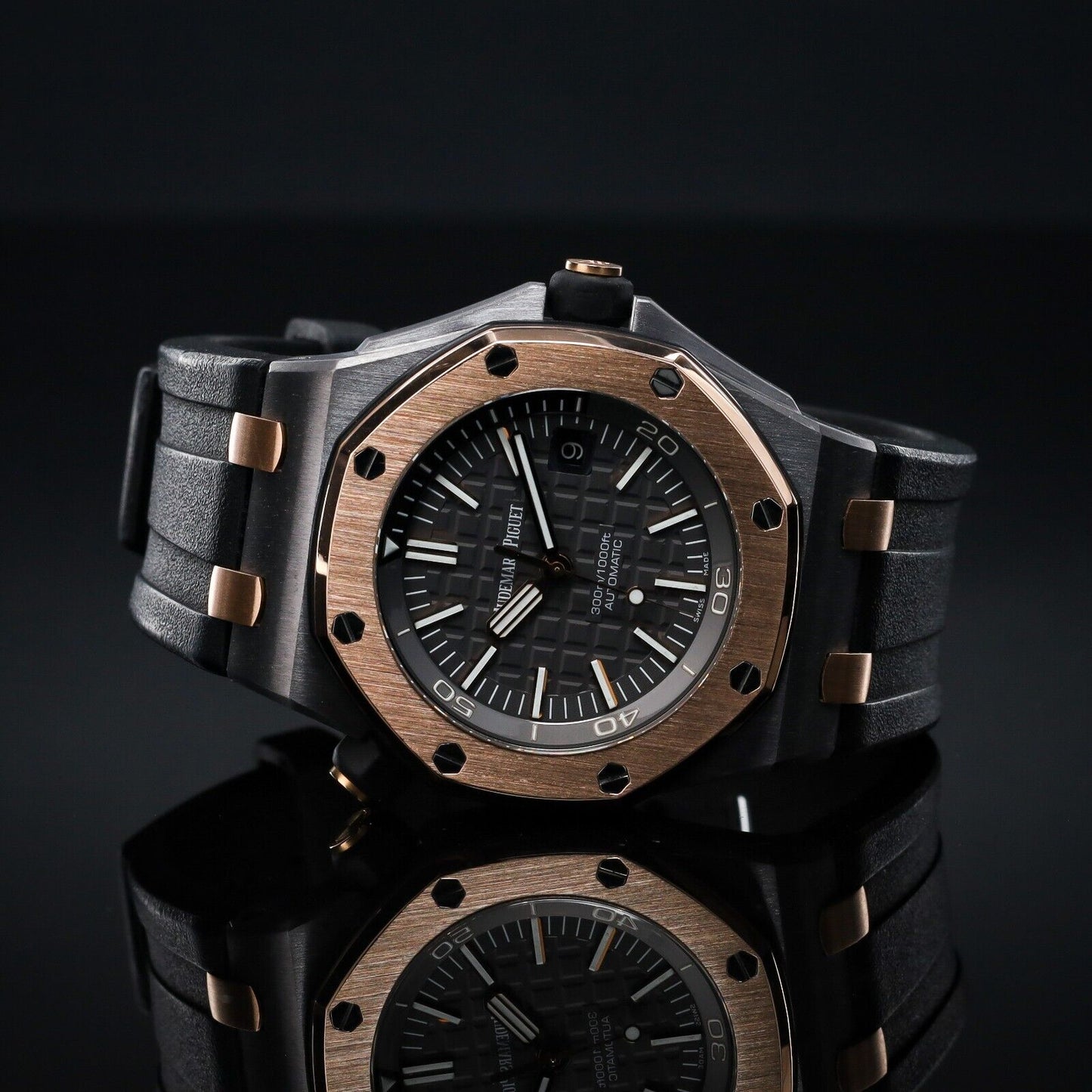 Audemars Piguet Royal Oak Offshore Diver 42 Rose Gold Grey -15709TR.OO.A005CR.01