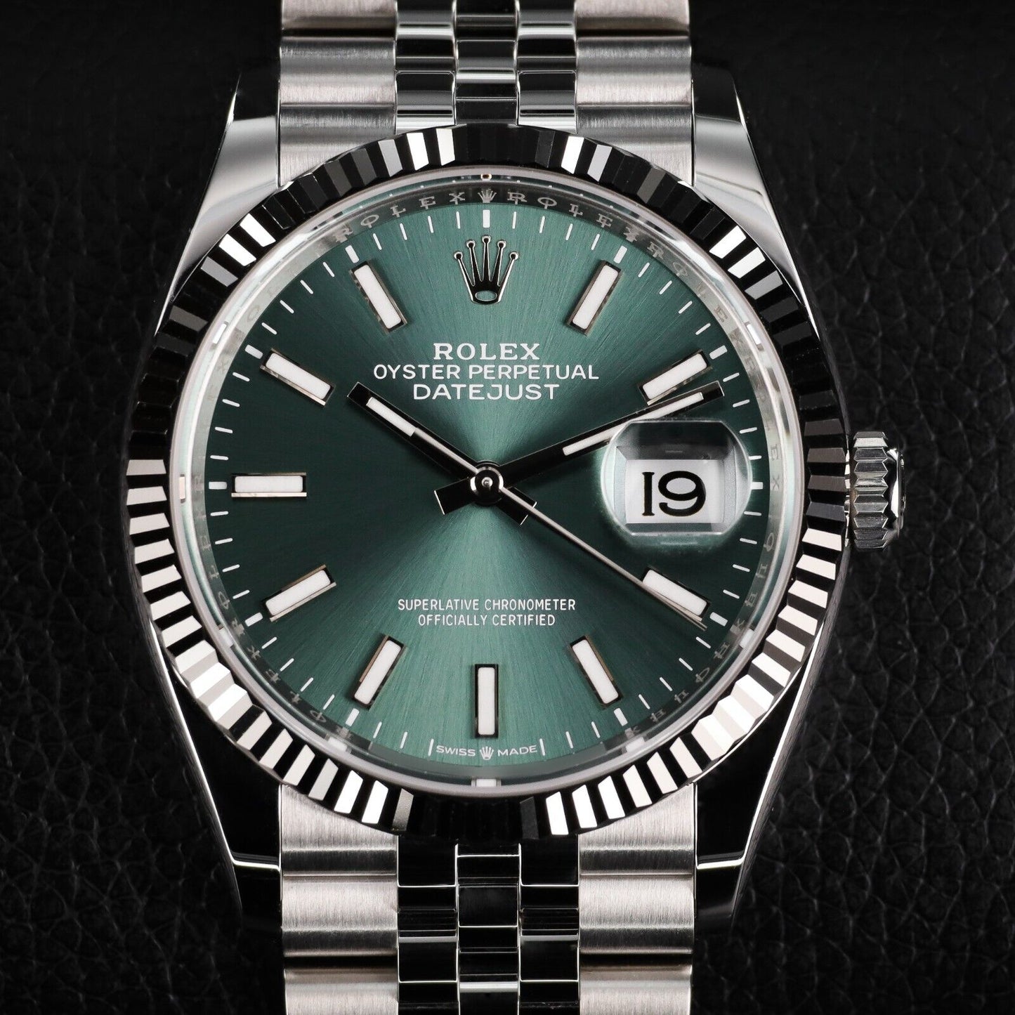 Rolex Datejust Silver Jubilee Bracelet with Silver Bezel-126234