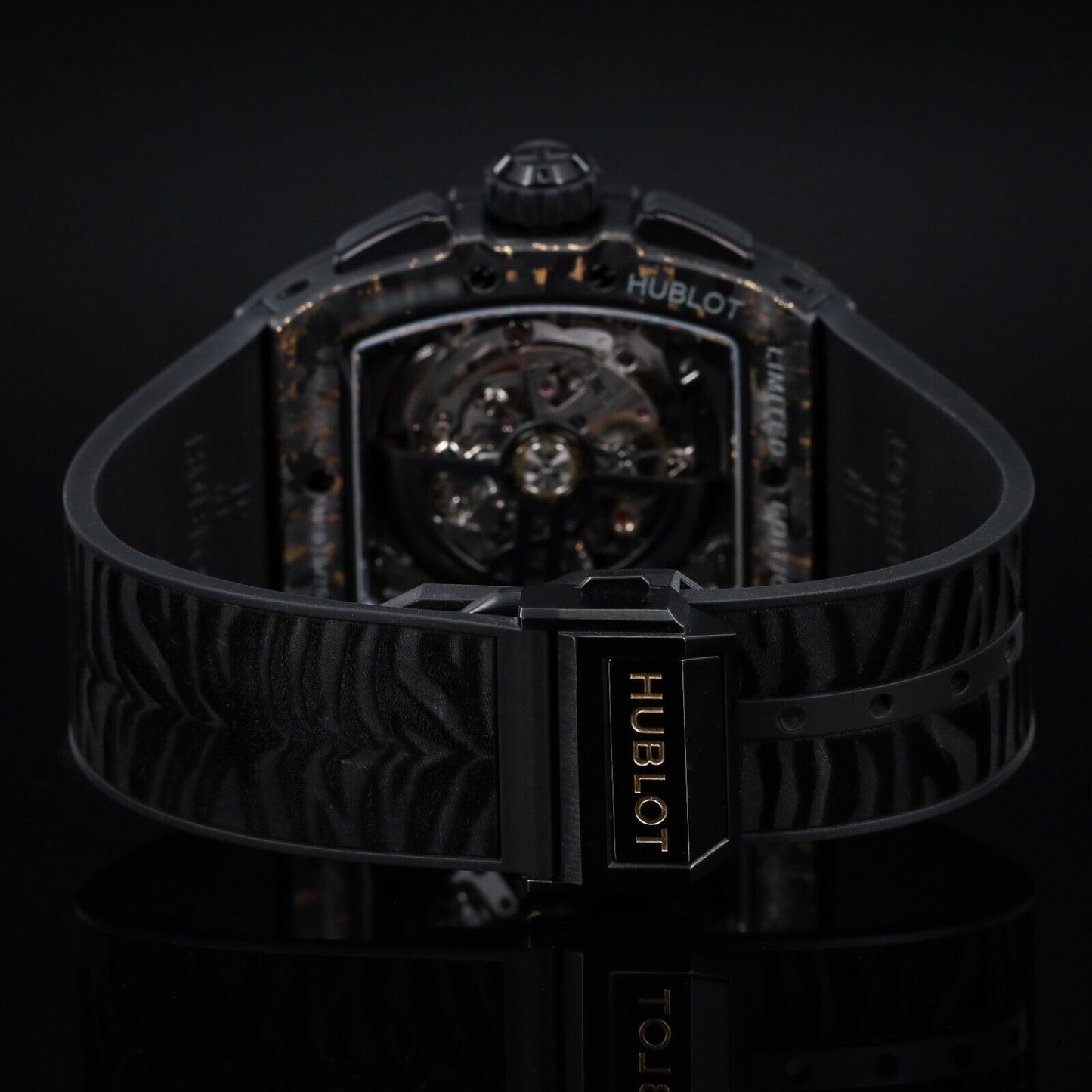 Hublot Spirit of Big Bang "Carbon Gold Tiger" Black Gold Skeleton -642.QX.0113.R