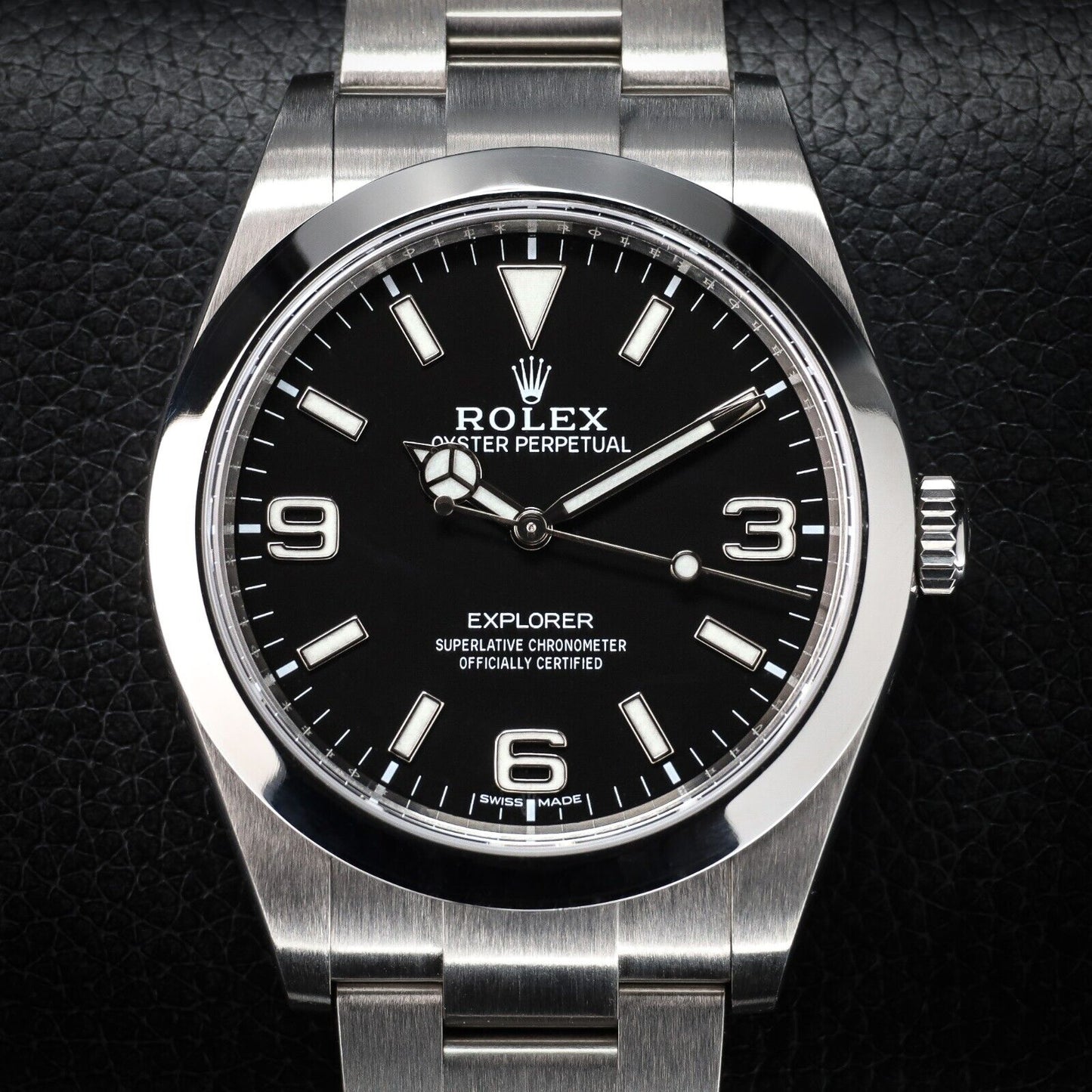 Rolex Explorer Silver Oyster Bracelet with Silver Bezel-214270