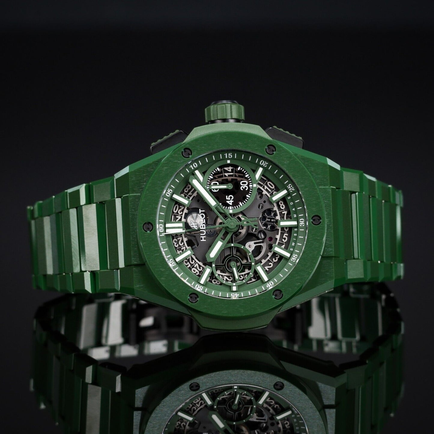 Hublot Big Bang 42 mm  Green Unico Integrated Ceramic Watch-451.GX.5220.GX