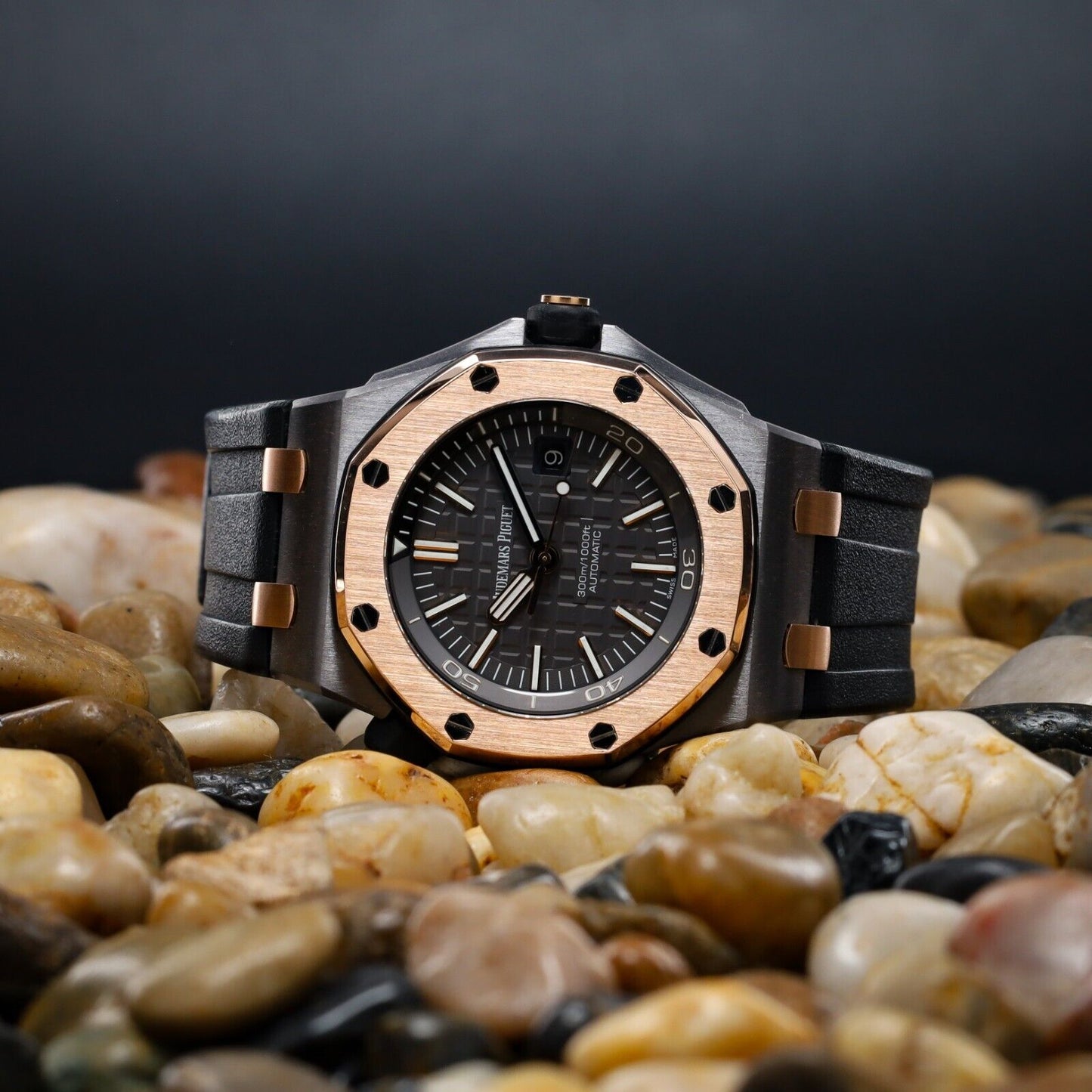 Audemars Piguet Royal Oak Offshore Diver 42 Rose Gold Grey -15709TR.OO.A005CR.01