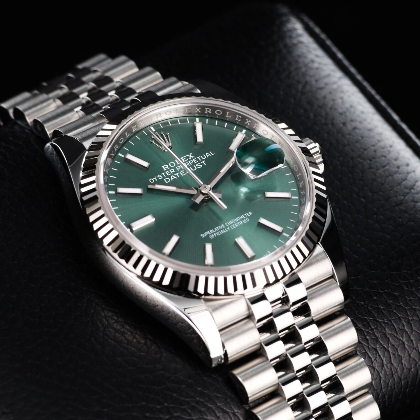 Rolex Datejust Silver Jubilee Bracelet with Silver Bezel-126234