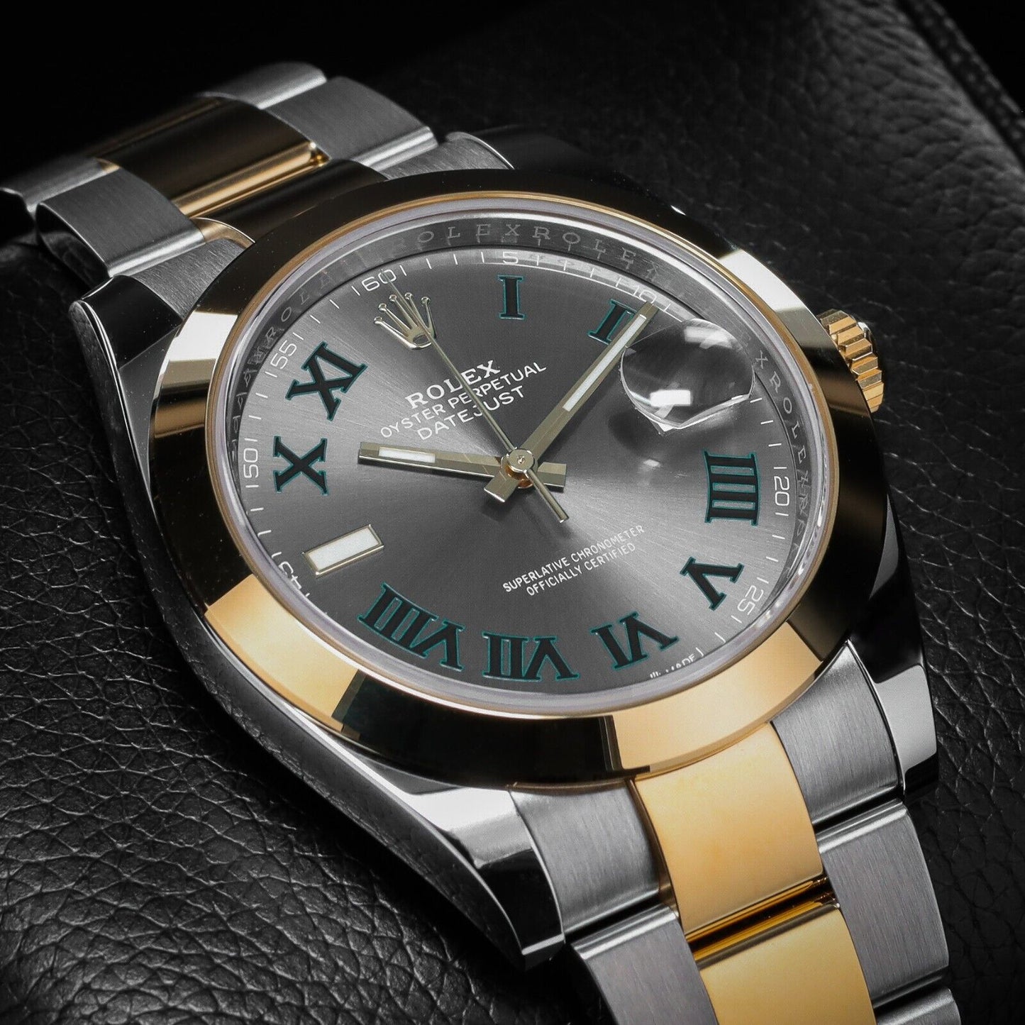 Rolex Datejust NEW Gold and Silver Oyster Bracelet with Gold Bezel-126303