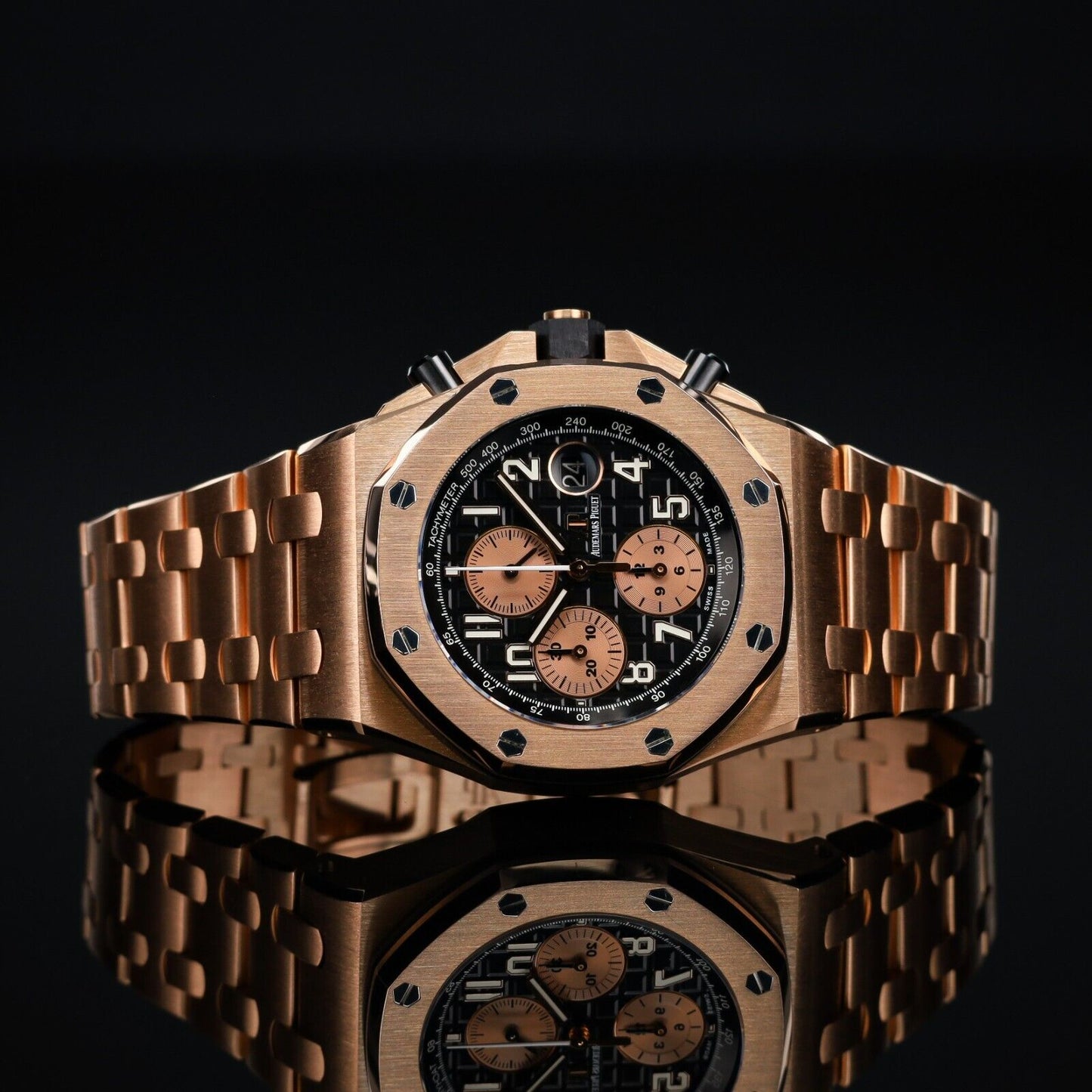 Audemars Piguet Royal Oak Offshore Rose Gold Black Dial -26470OR.OO.1000OR.0