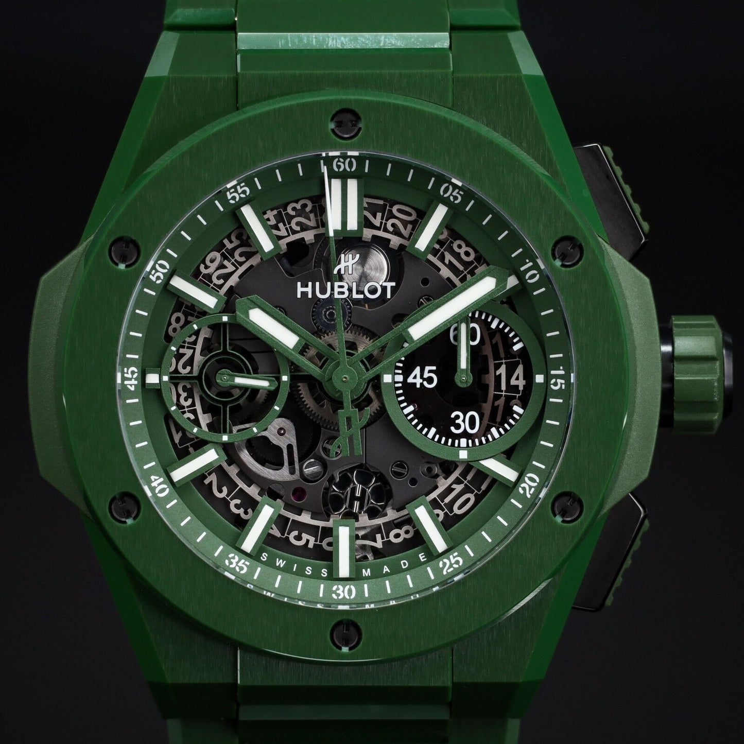 Hublot Big Bang 42 mm  Green Unico Integrated Ceramic Watch-451.GX.5220.GX