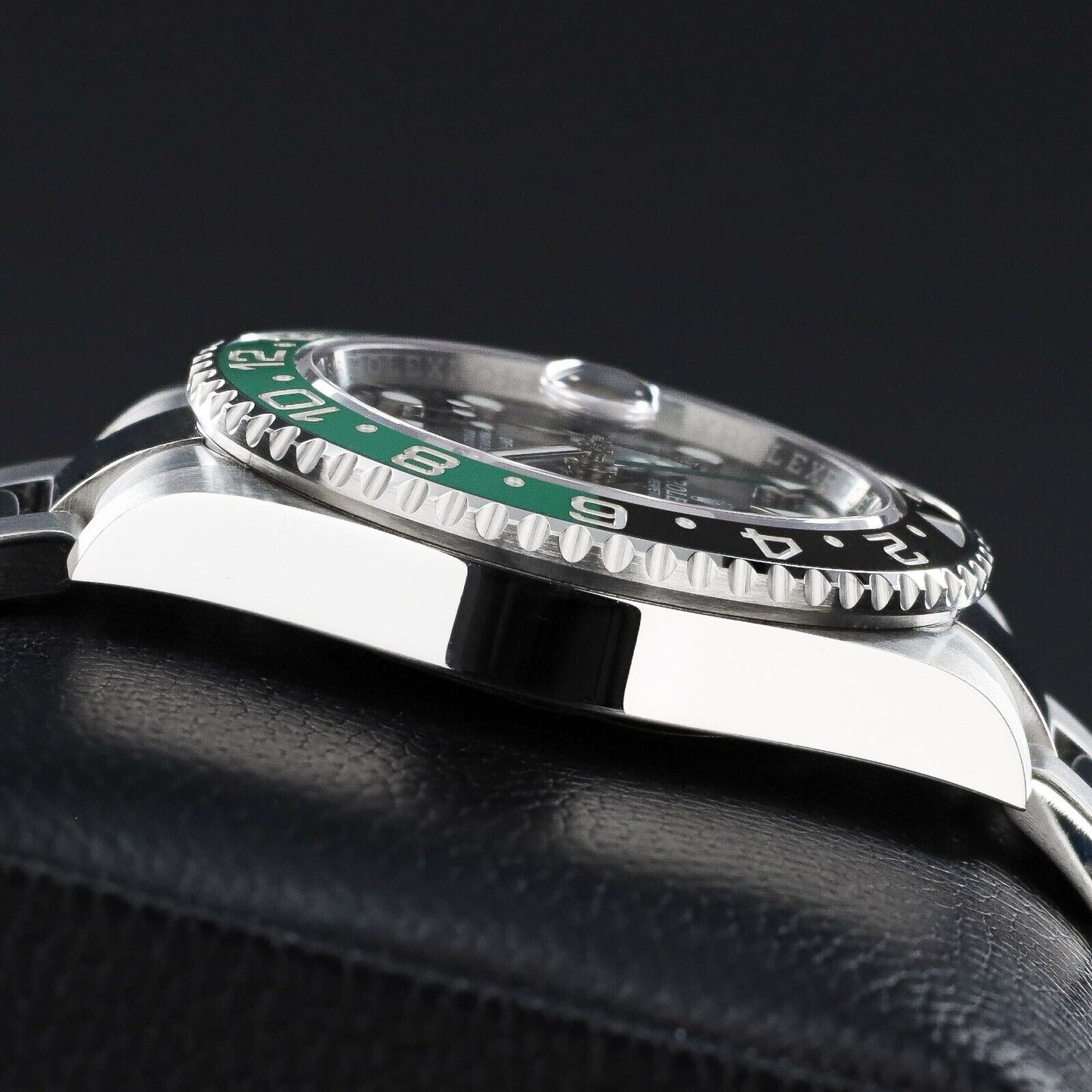 Rolex GMT-Master II Silver Oyster Bracelet with Black and Green Bezel 126720VTNR