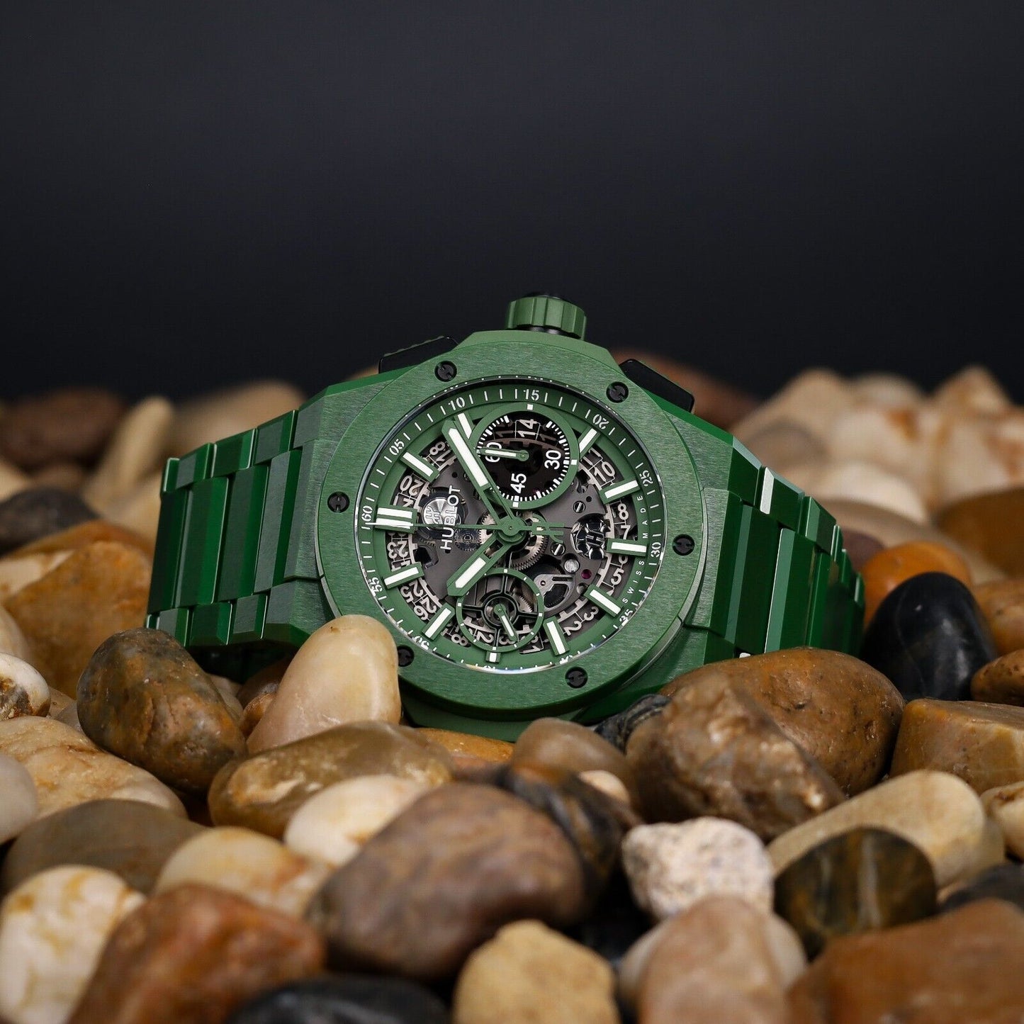 Hublot Big Bang 42 mm  Green Unico Integrated Ceramic Watch-451.GX.5220.GX