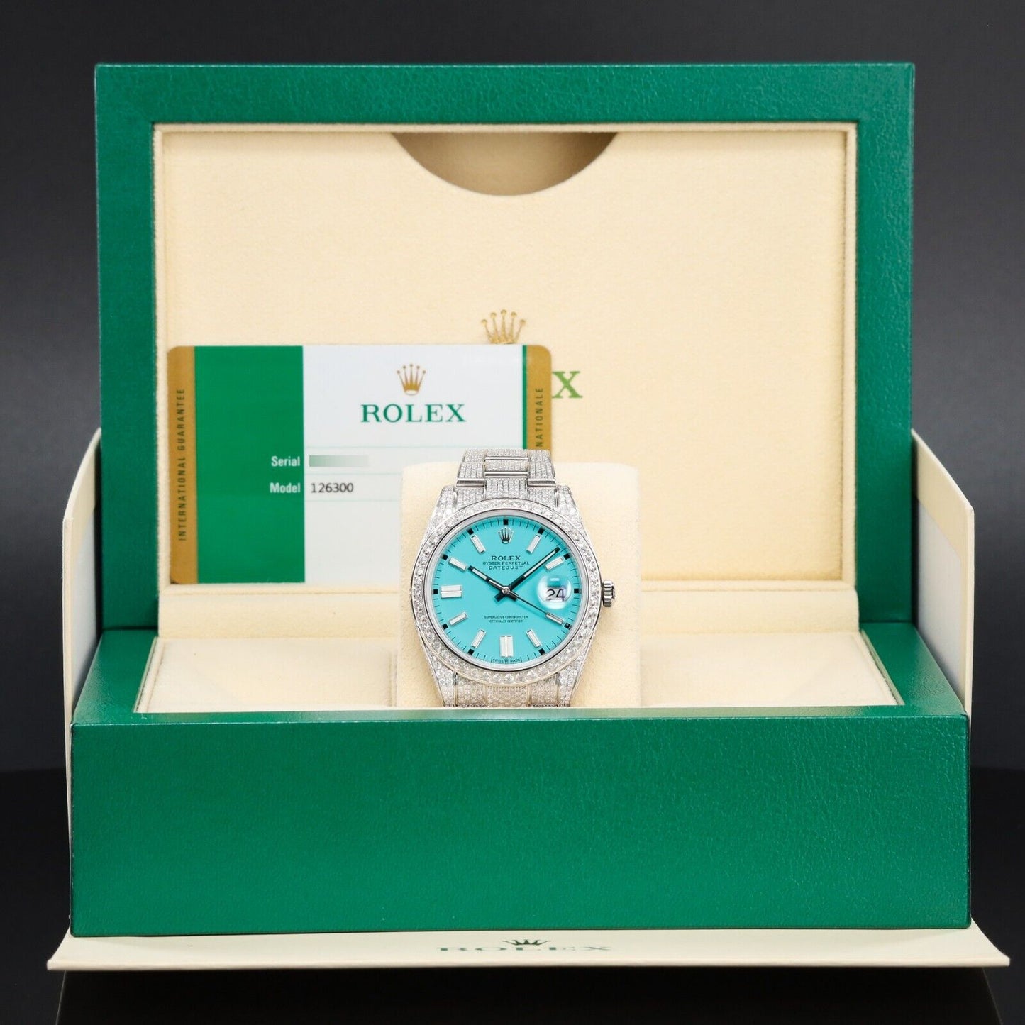 Rolex Datejust Tiffany Blue Dial Bussdown -126300