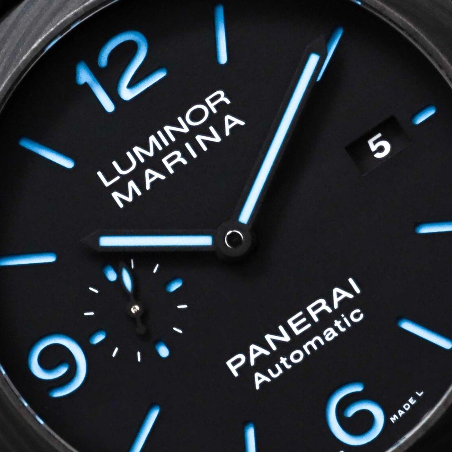 Panerai Luminor Marina 44mm Men's Carbon Black Watch - PAM01661