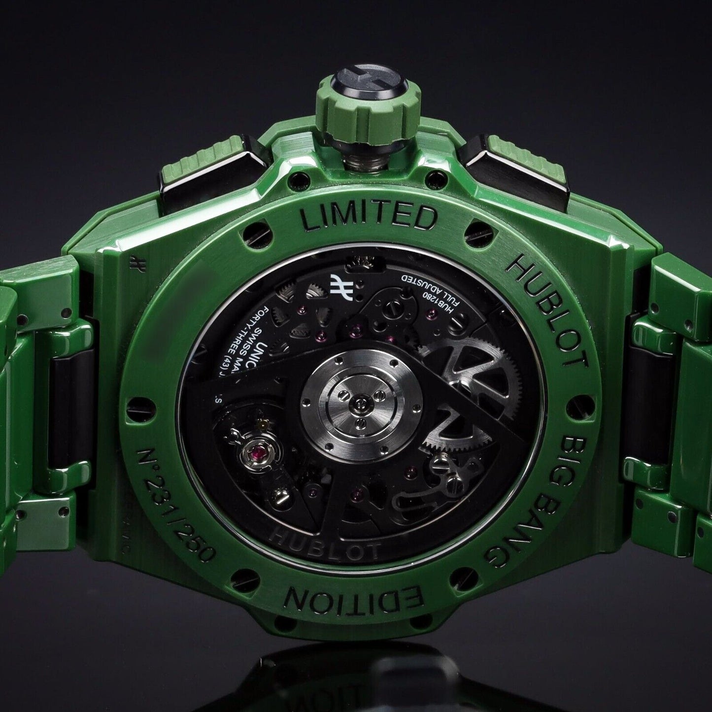 Hublot Big Bang 42 mm  Green Unico Integrated Ceramic Watch-451.GX.5220.GX