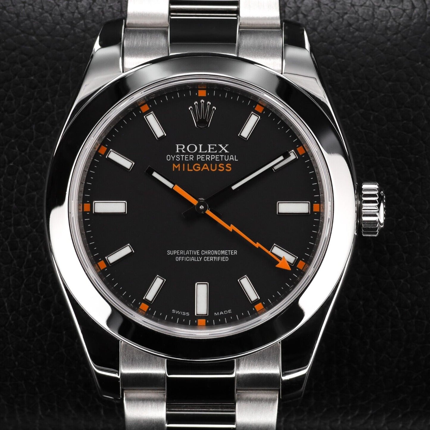 Rolex Milgauss Silver Oyster Bracelet with Silver Bezel- 116400