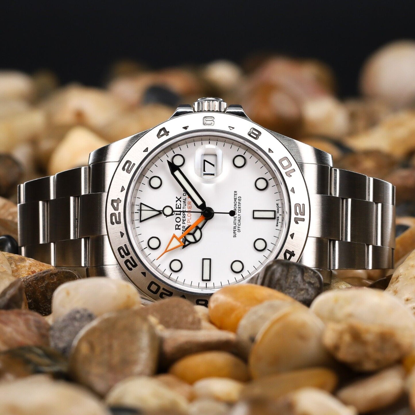 Rolex Explorer Silver Oyster Bracelet with Silver Bezel-216570