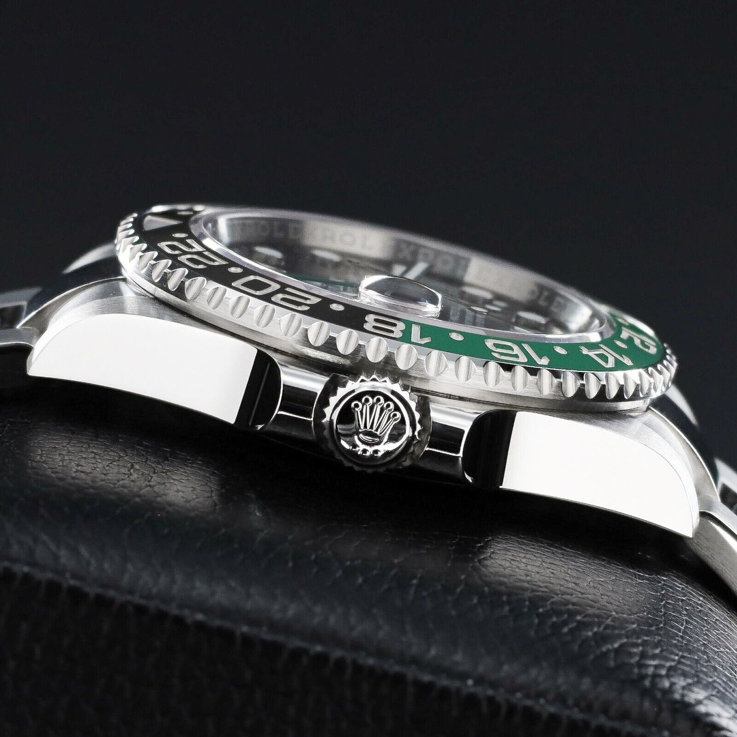 Rolex GMT-Master II Silver Oyster Bracelet with Black and Green Bezel 126720VTNR