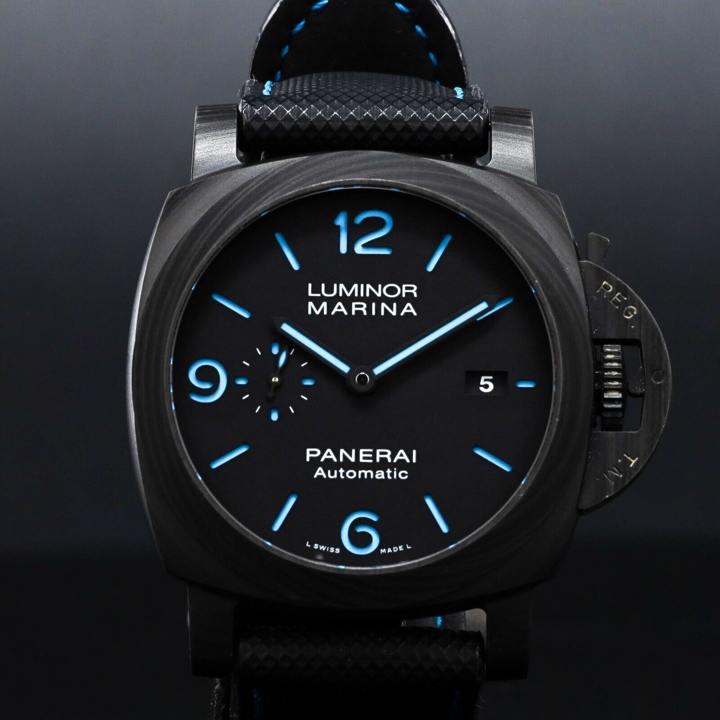 Panerai Luminor Marina 44mm Men's Carbon Black Watch - PAM01661